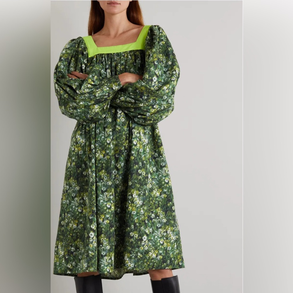 SOLD EUC BATSHEVA x Laura Ashley Beaumaris Floral Cotton poplin Mini dress sz 2